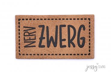 Kunstleder Label Nerv Zwerg by Jessy Sewing